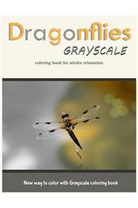 Dragonflies Grayscale Coloring Book for Adults Relaxation