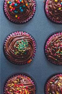 Chocolate Frosted Cupcakes with Sprinkles Journal
