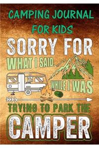 Camping Journal For Kids