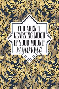You Aren't Learning Much If Your Mount is Moving