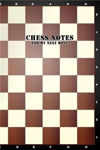 Chess Notes for My Next Move Checked Notebook