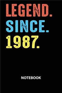 Legend Since 1987 Notebook