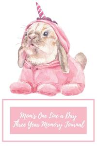 Mom's One Line a Day Three Year Memory Journal