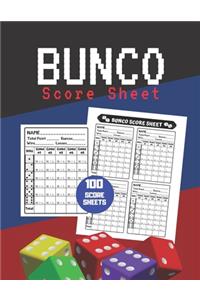 Bunco Score Sheet