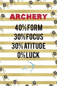 Archery 40% Form 30% Focus 30% Atitude 0% Luck