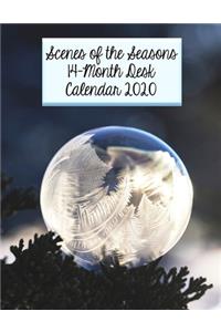 Scenes of the Seasons 14-Month Desk Calendar 2020