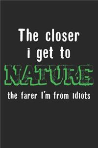 The Closer I Get To Nature The Farer I'm From Idiots