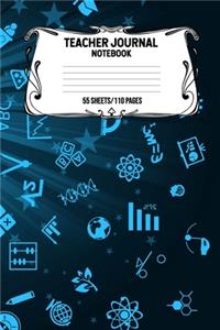 Teacher Journal Notebook 55 Sheets/110 Pages