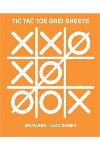 Tic Tac Toe Grid Sheets
