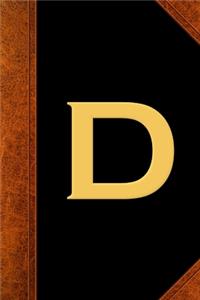 2020 Weekly Planner Monogram D Personalized Monogram D Vintage Style 134 Pages