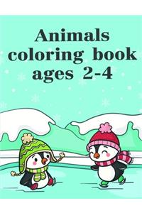 Animals coloring book ages 2-4