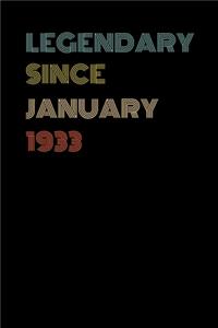 Legendary Since January 1933 - Birthday Gift For 86 Year Old Men and Women Born in January
