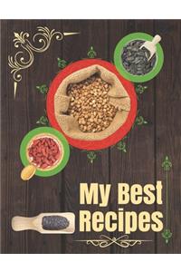 My Best Recipes. Create Your Own Collected Recipes. Blank Recipe Book to Write in, Document all Your Special Recipes and Notes for Your Favorite. Collect the Recipes You Love in Your Own Recipe Book.