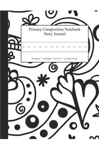 Primary Composition Notebook Story Journal: Educational Writing and Drawing Handwriting Activity Workbook
