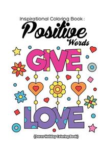 Inspriational Coloring Book Positive Words
