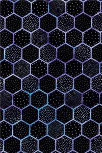 Bullet Journal Notebook Polka Dots and Hexagons Pattern 3