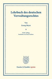 Lehrbuch Des Deutschen Verwaltungsrechtes