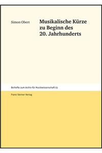 Musikalische Kurze Zu Beginn Des 20. Jahrhunderts