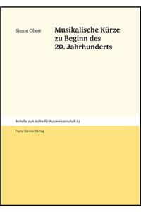 Musikalische Kurze Zu Beginn Des 20. Jahrhunderts