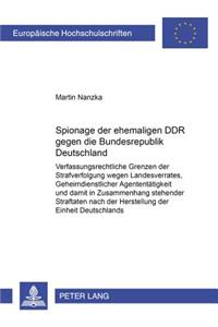 Spionage Der Ehemaligen Ddr Gegen Die Bundesrepublik Deutschland