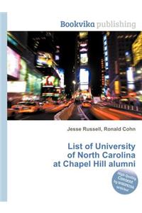 List of University of North Carolina at Chapel Hill Alumni