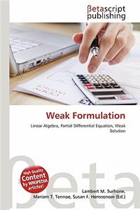 Weak Formulation