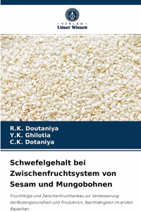 Schwefelgehalt bei Zwischenfruchtsystem von Sesam und Mungobohnen