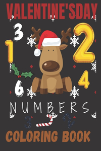 Valentine's Day Numbers coloring book