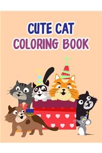 Cute Cat Coloring Book