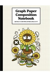 Graph Paper Composition Notebook Quad Rule 5x5 Grid Paper - 150 Sheets (Large, 8.5 x 11
