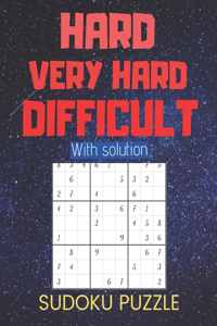 Hard Very Hard Difficult Sudoku Puzzle