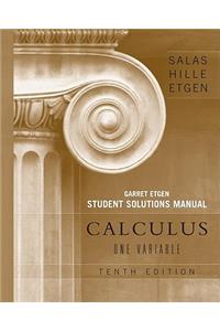 Calculus: One Variable, 10e (Chapters 1 - 12) Student Solutions Manual