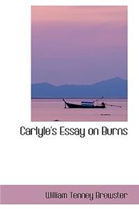 Carlyle's Essay on Burns