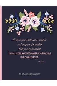 Lined Journal with Inspirational Quotes