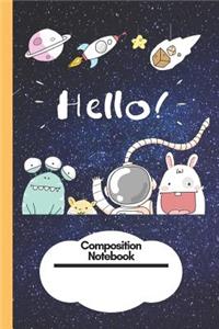 Astronaut Martian Alien Animal Composition Notebook