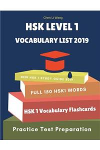 Hsk Level 1 Vocabulary List 2019
