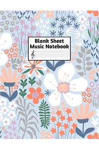 Blank Sheet Music Notebook