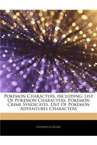 Articles on Pokemon Characters, Including