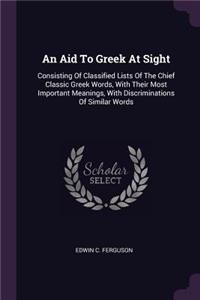 An Aid to Greek at Sight