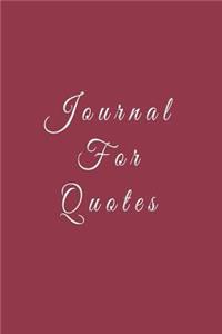 Journal For Quotes