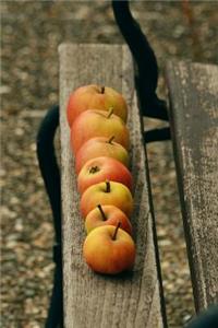 Apples Lined Up on a Bench Journal