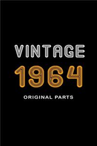 Retro Birthday - Vintage 1964 Notebook Original Parts Gift