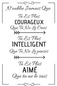 N'oublie Jamais Que Tu Es Plus Courageux, Intelligent, aimé que tu ne le penses