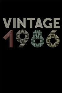 Vintage 1986 Notebook Birthday Gift