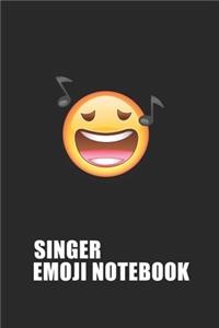 Singer Emoji Emoticons Notebook Emoji Notebook, Blank Composition Book, Emoji Notebooks for Girls/Boys, Emoji School Supplies Notebook for School / Teacher / Office / Student