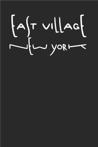 East Village NYC New York Lovers Notebook 120 Pages Lined