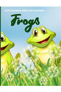 Cute Coloring Book For Children Frogs