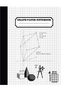 Graph Paper Notebook. Quad Ruled-4 Squares Per Inch