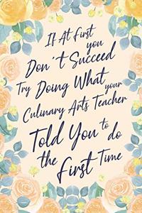 If At First You Don't Succeed Try Doing What Your Culinary Arts Teacher Told You To Do The First Time