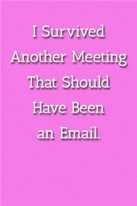 I Survived Another Meeting That Should Have Been an Email. Notebook